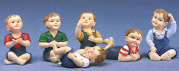 Dollhouse Miniature Young Boy Doll Assorted